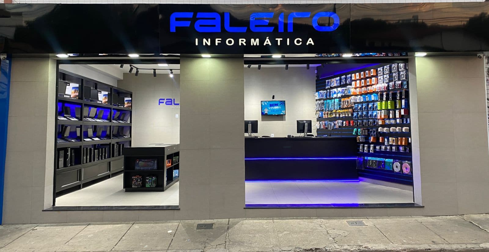 Fachada atual da Faleiro Informática no Centro de Betim